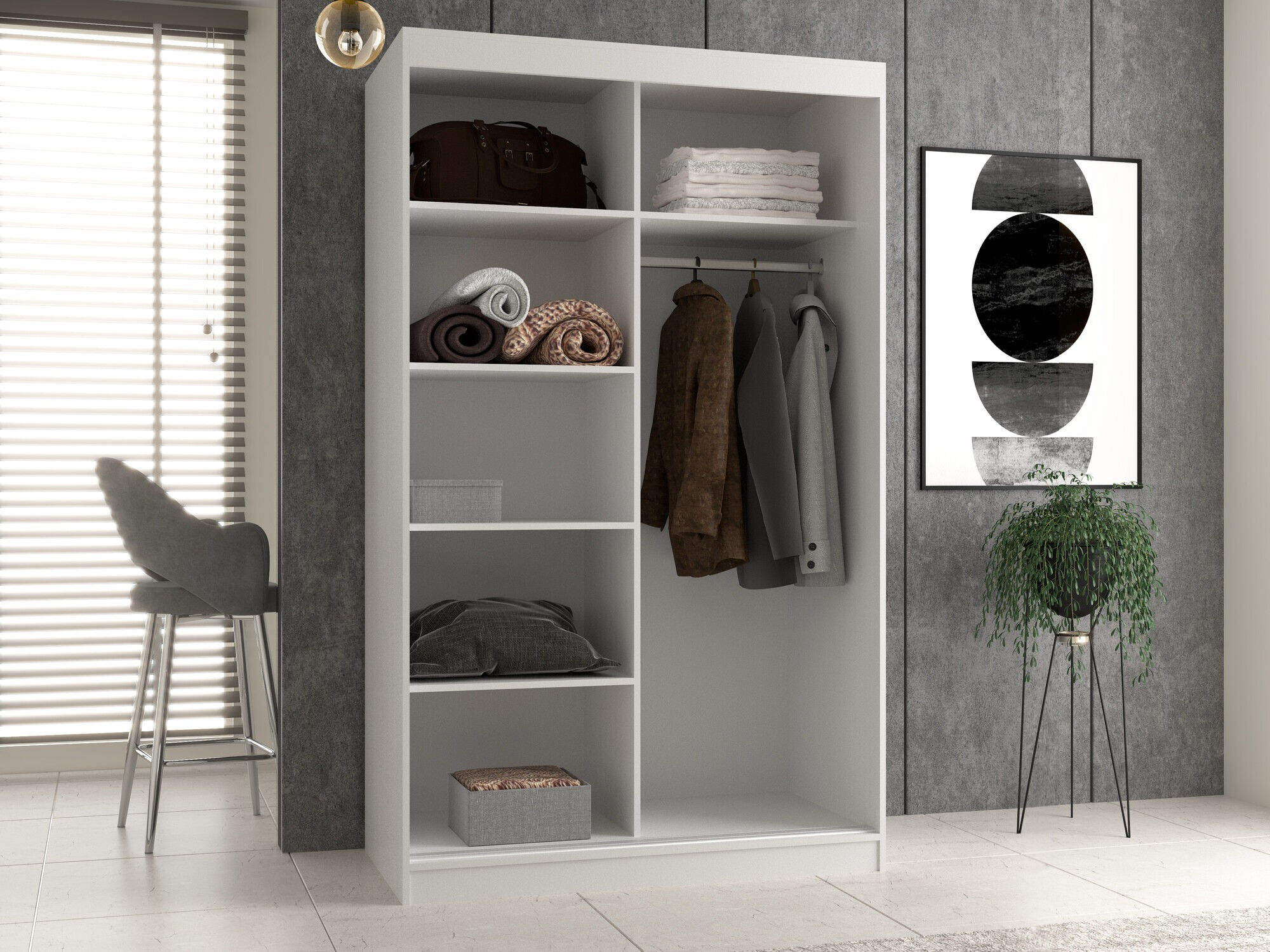 Kledingkast Mandeville 159 (Wit)