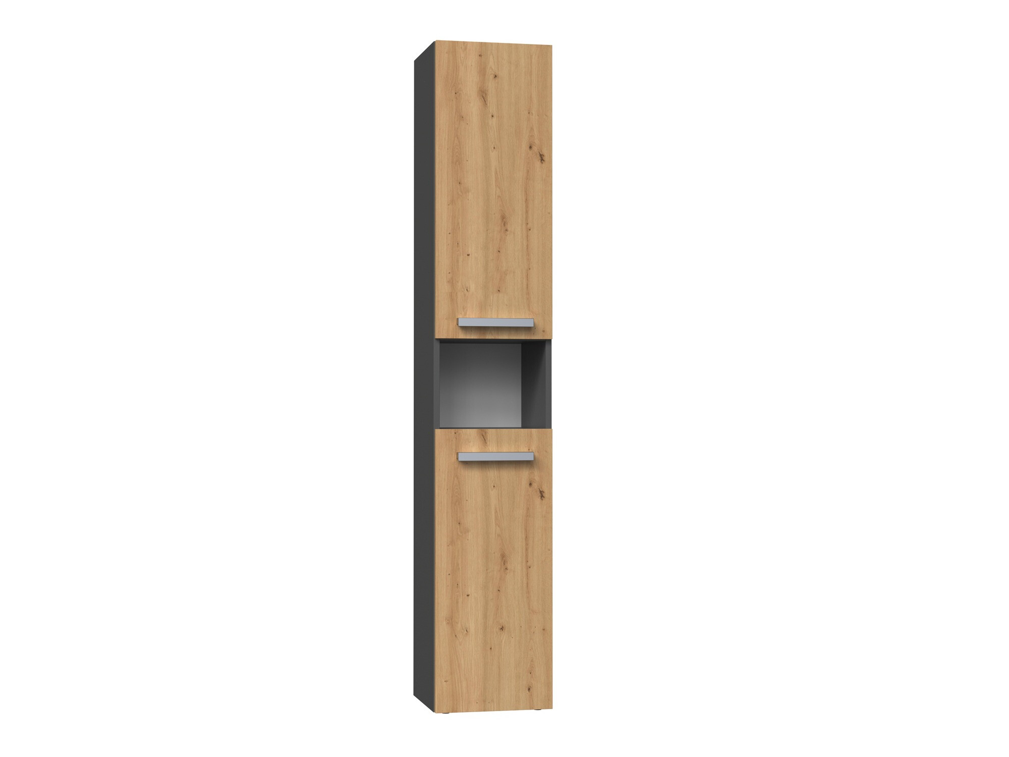 Staand badkamermeubel Nolmaru 106 (Antraciet + Artisan eiken)