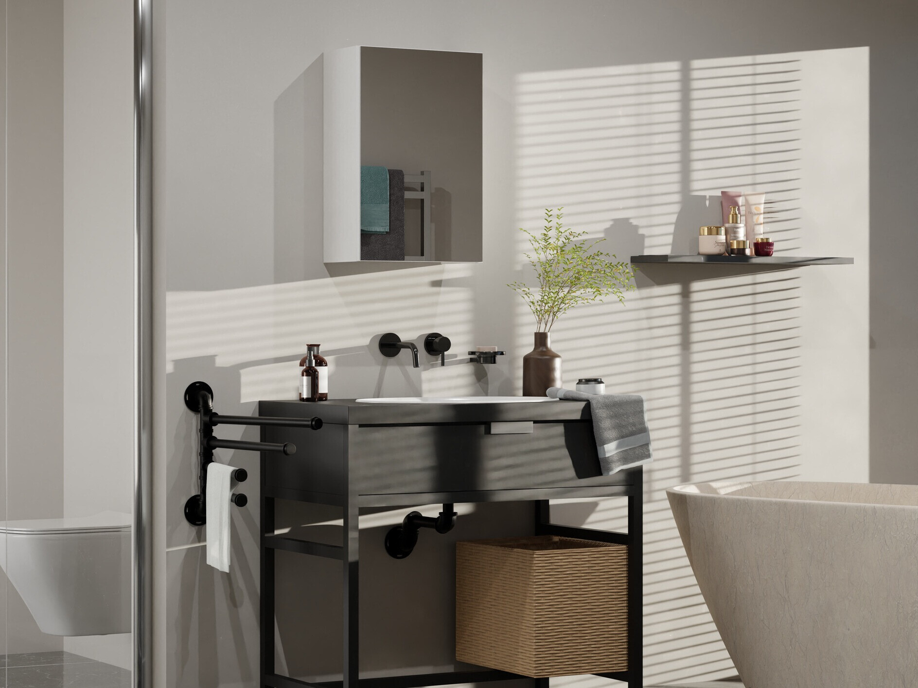 Badkamerspiegelkast Balelbo 100 (Wit)