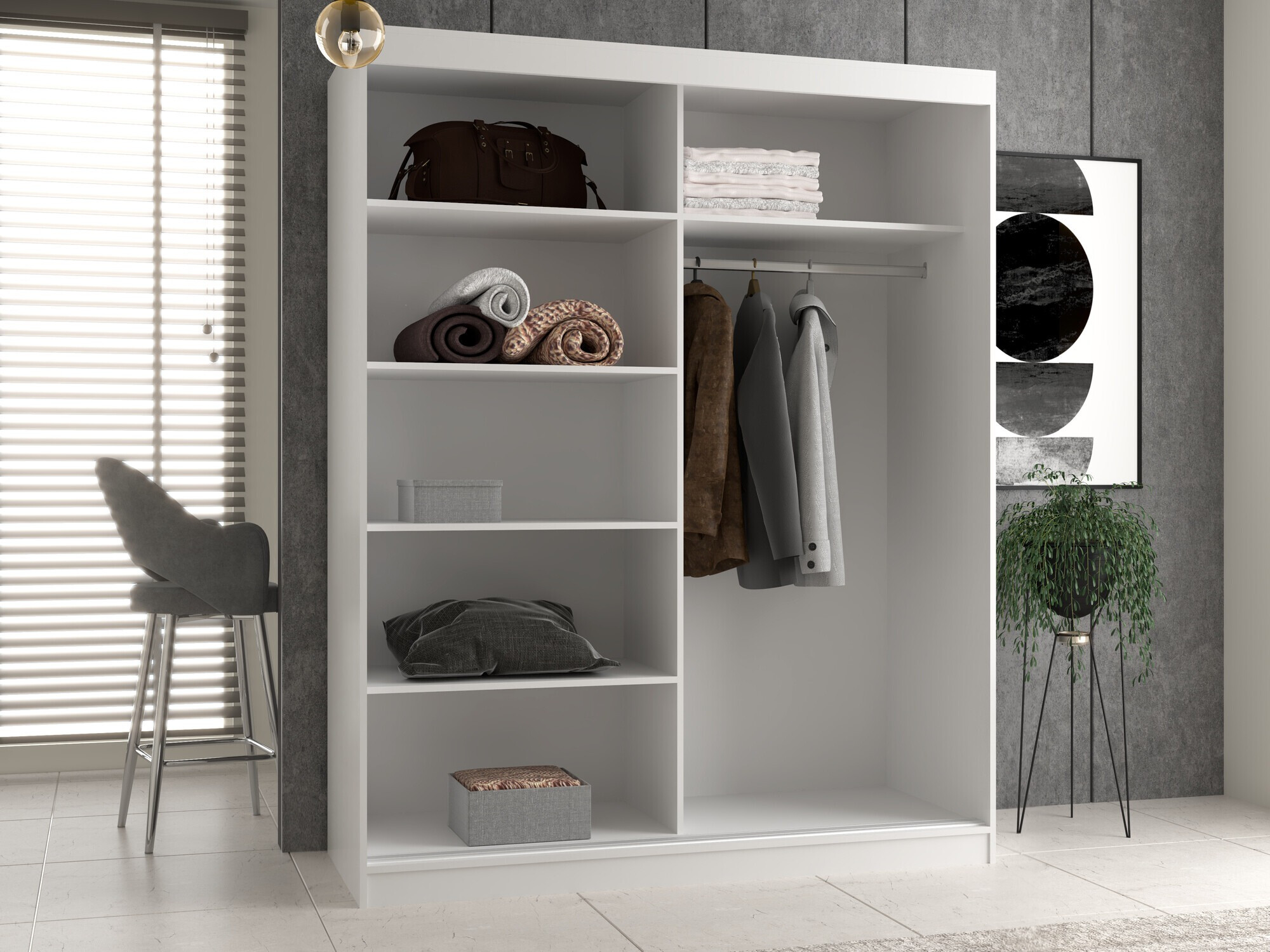 Kledingkast Mandeville 177 (Wit)