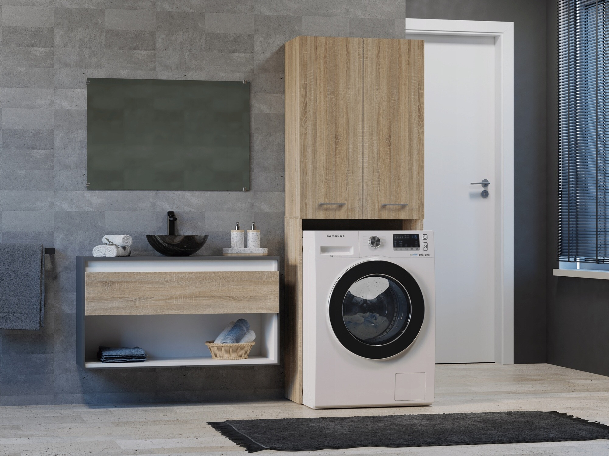 Plank voor de badkamer Balelbo 103 (Sonoma eik)