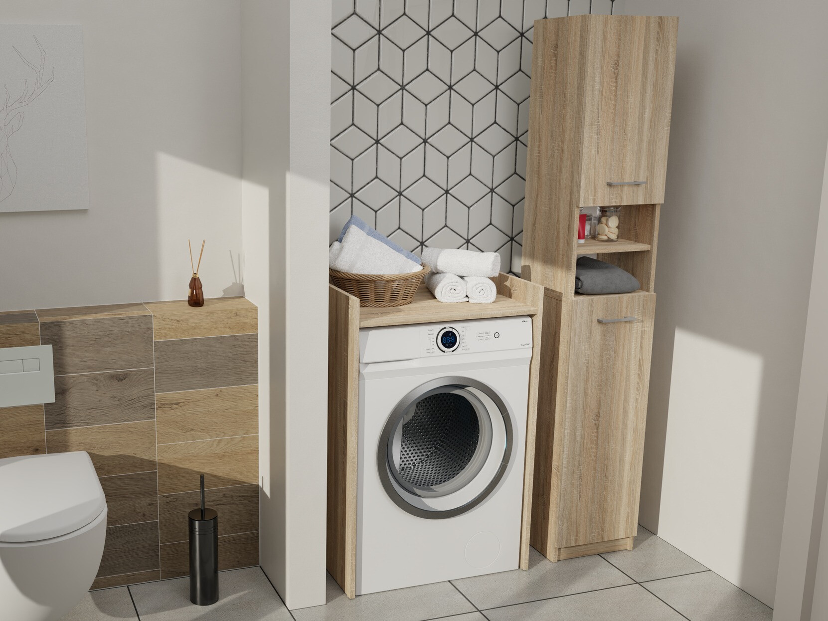 Staand badkamermeubel Balelbo 102 (Sonoma eik)