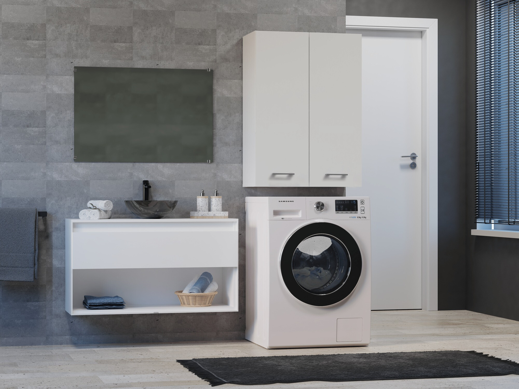 Wand badkamermeubel Balelbo 105 (Wit)