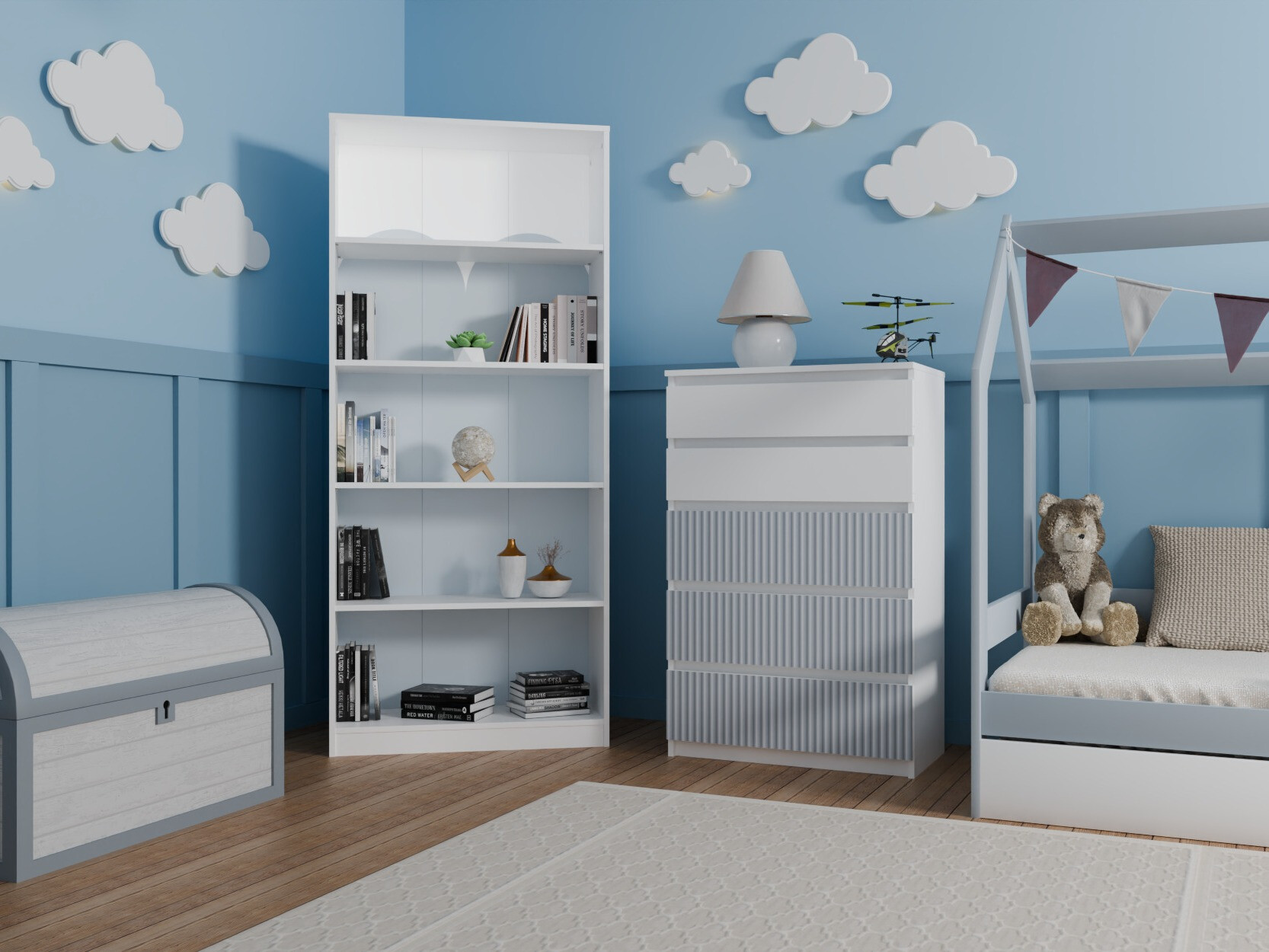 Ladekast Mortore 100 (Blauw)