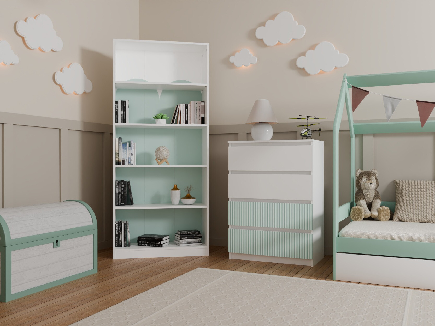 Ladekast Mortore 101 (Licht mint)