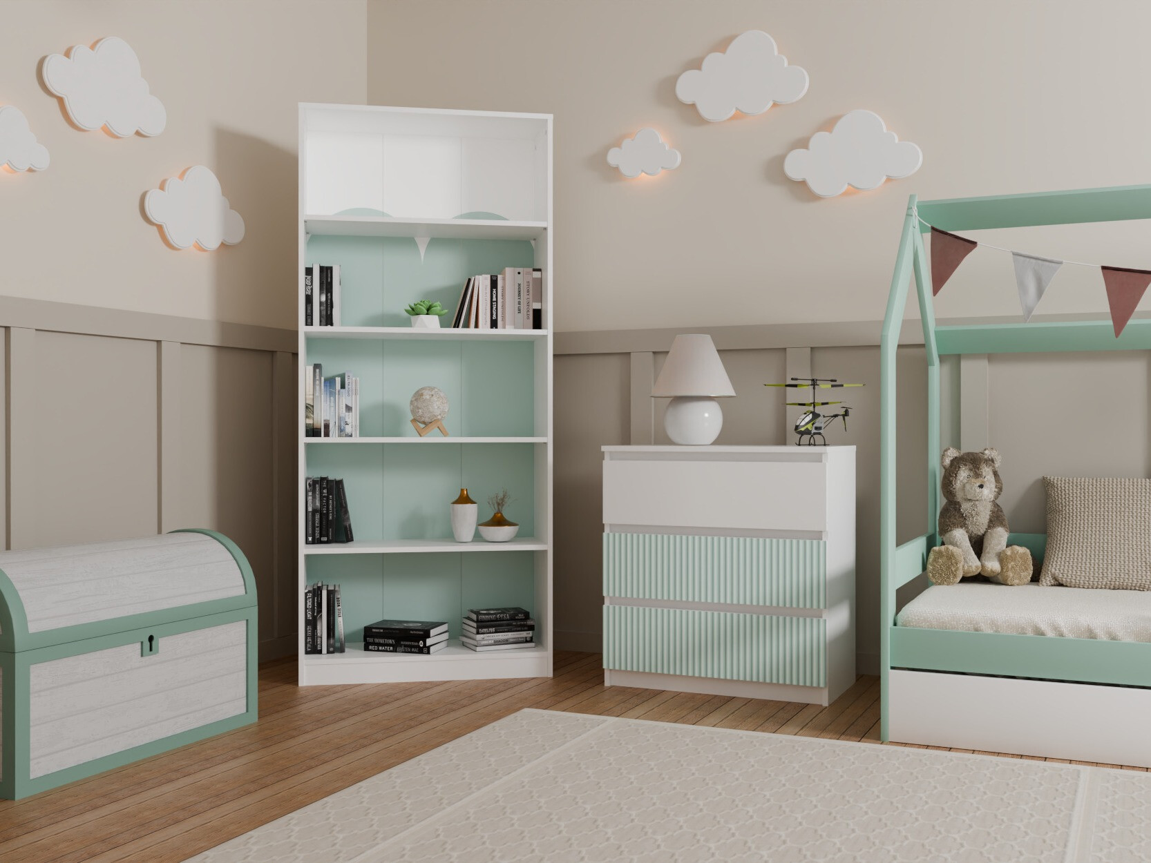 Ladekast Mortore 102 (Licht mint)