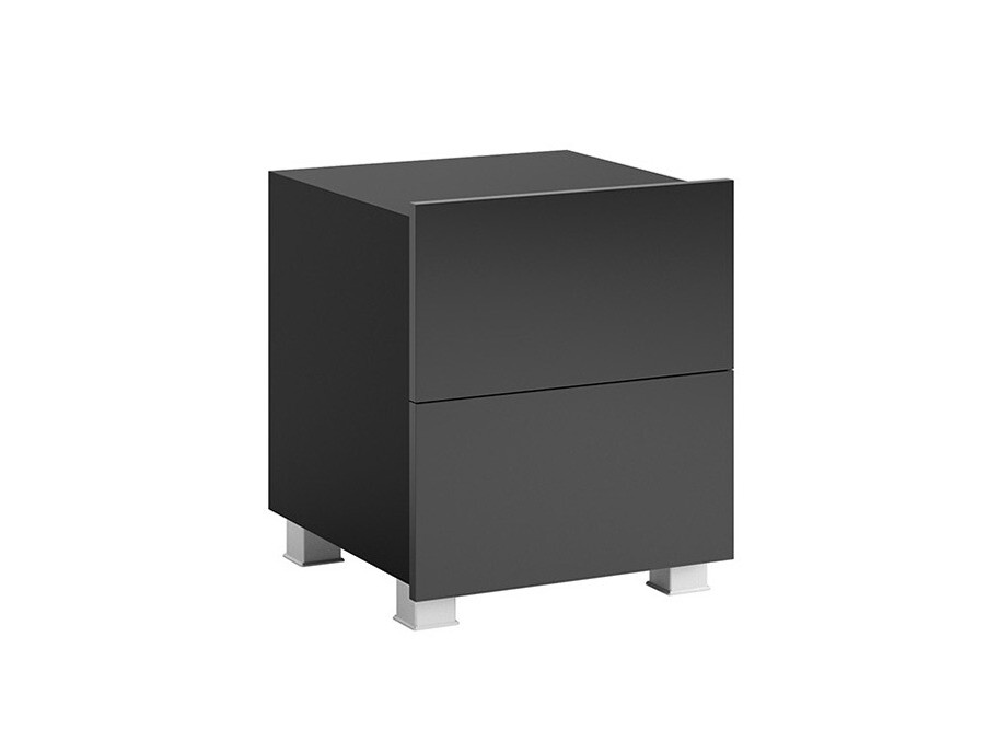 Nachtkastje Tivdalu 127 (Zwart + Glanzend zwart)