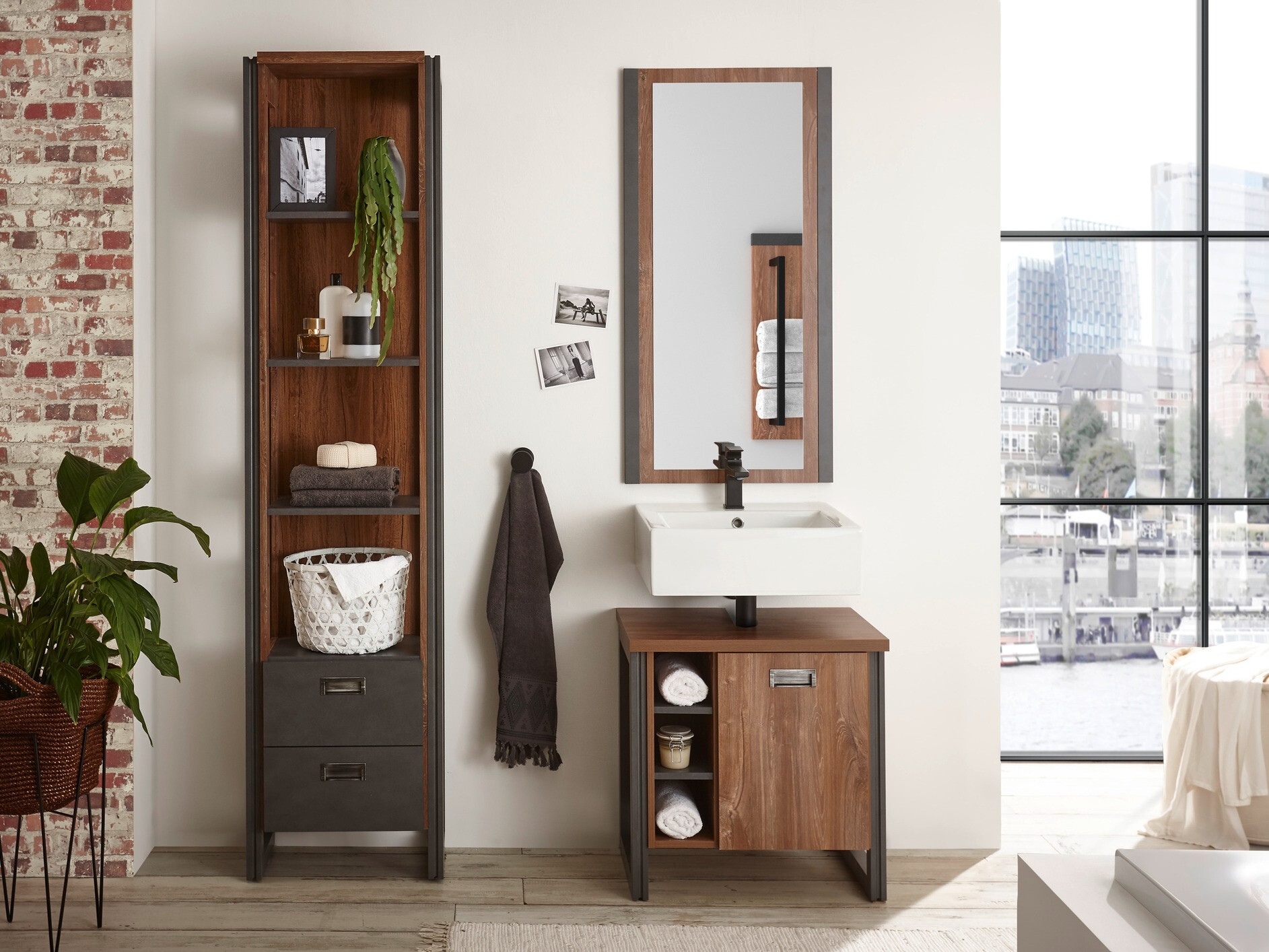 Staand badkamermeubel voor een wastafel Virmeli 138