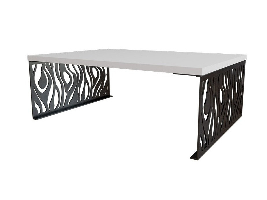 Salontafel Germantown 108 (Glanzend wit + Matzwart)
