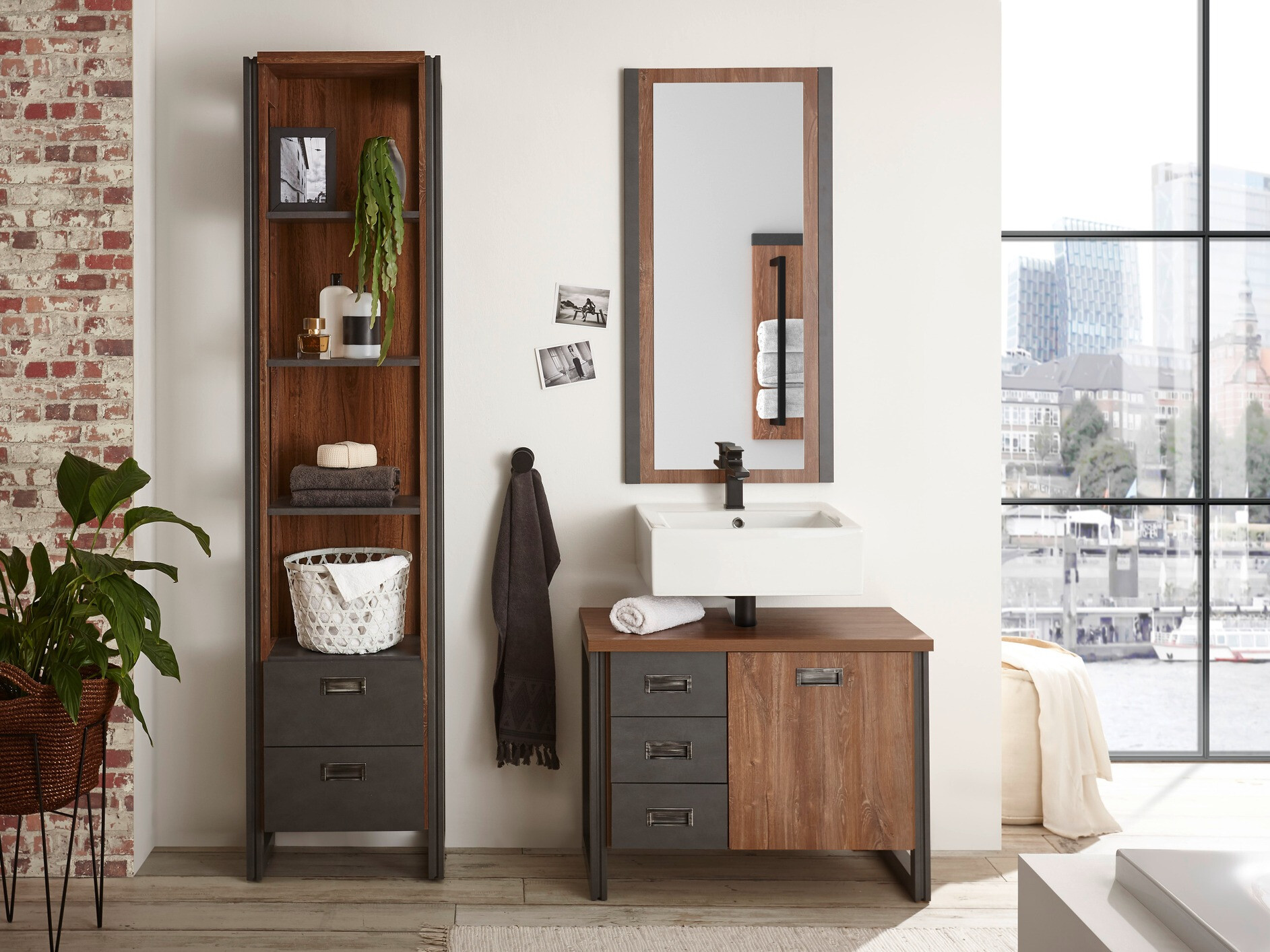 Staand badkamermeubel voor een wastafel Virmeli 140