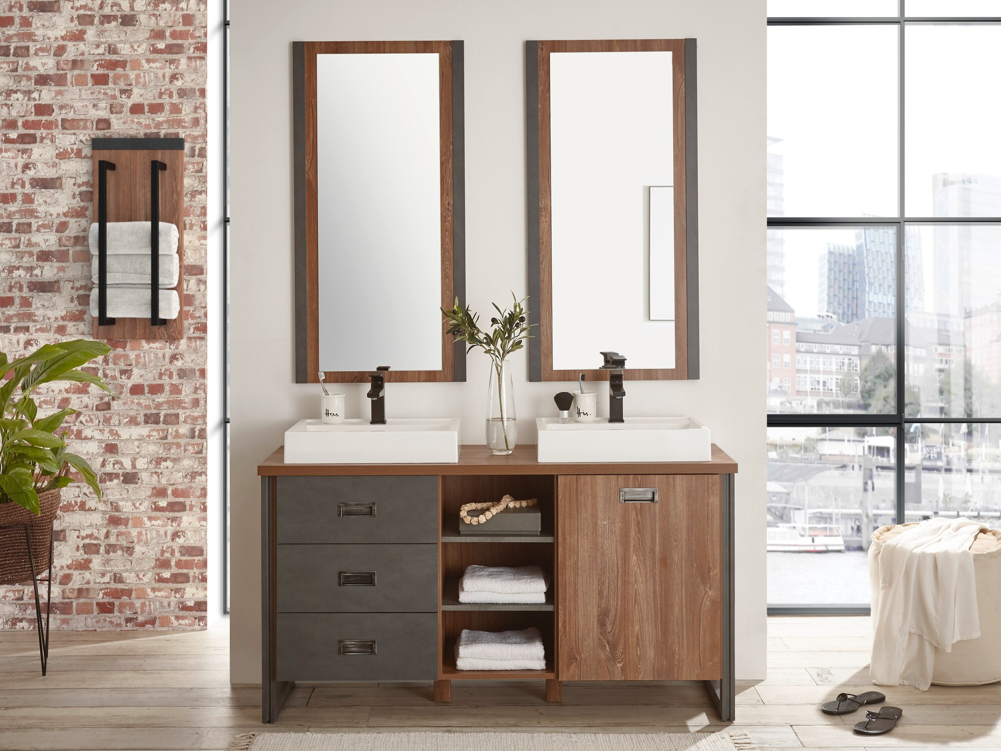 Staand badkamermeubel voor een wastafel Virmeli 141