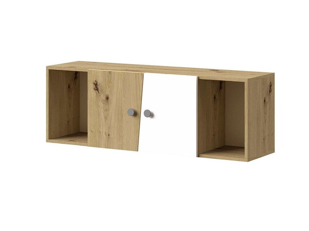 Wandkast Almira 112 (Artisan eiken + Wit + Grijs)