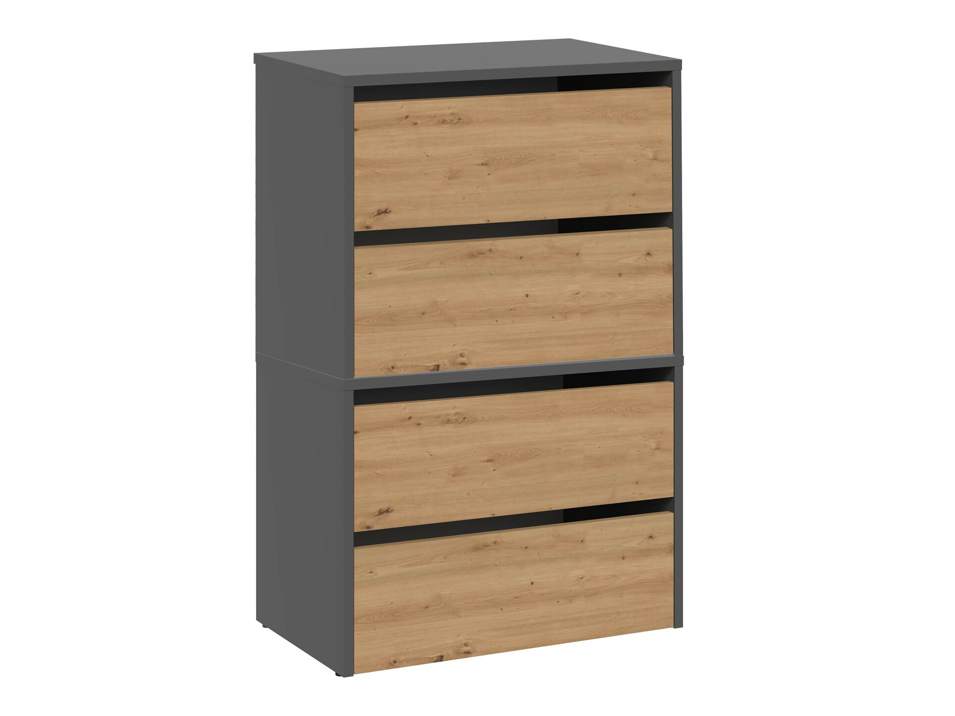 Schoenenkast Mandeville 223 (Antraciet + Artisan eiken)