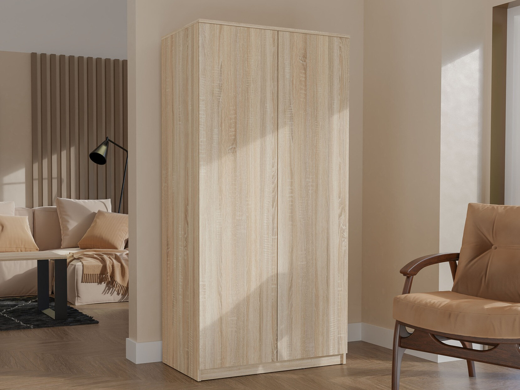 Kledingkast Elbvelu 117 (Sonoma eik)