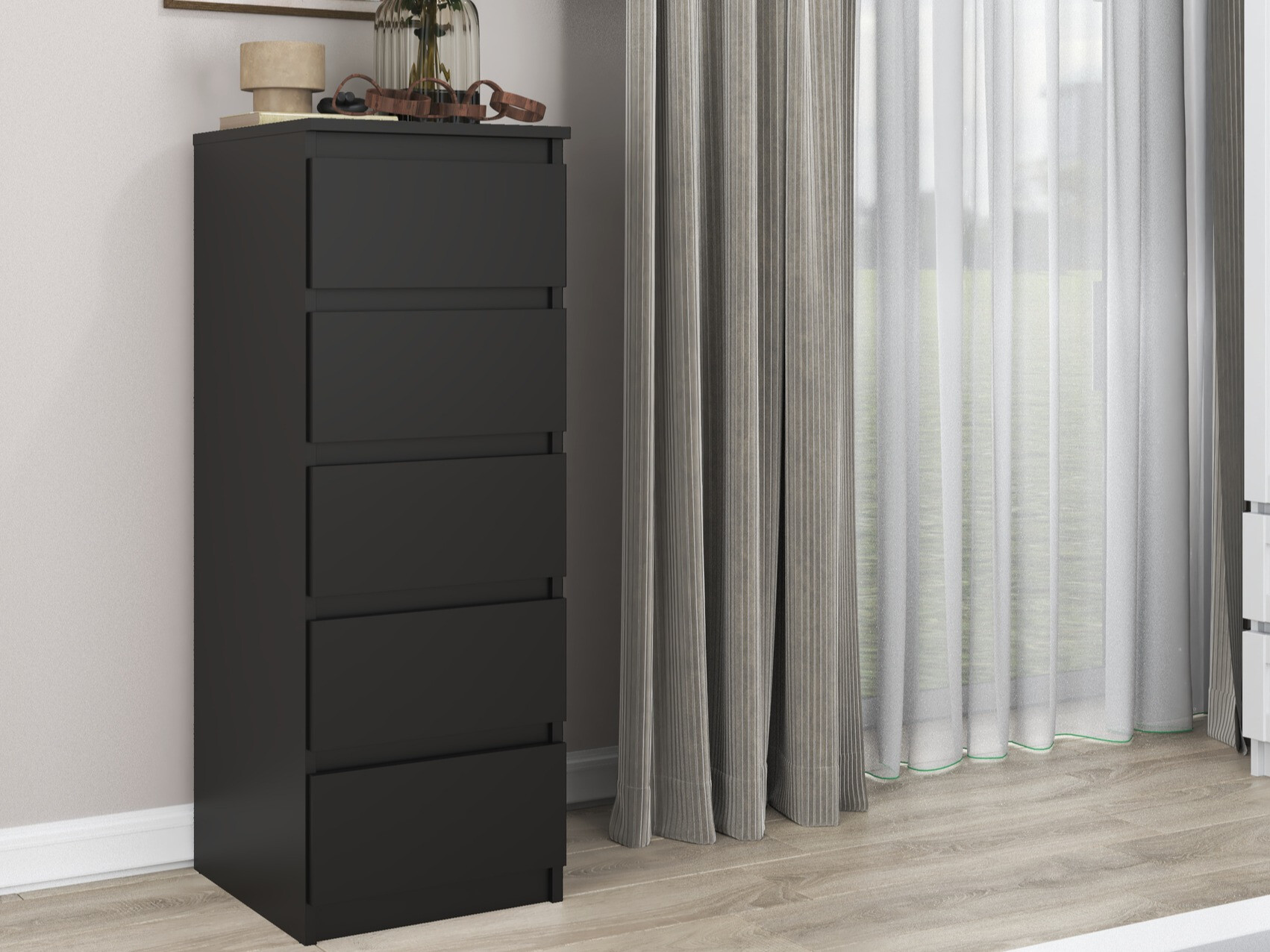 Ladekast Elbvelu 121 (Zwart)