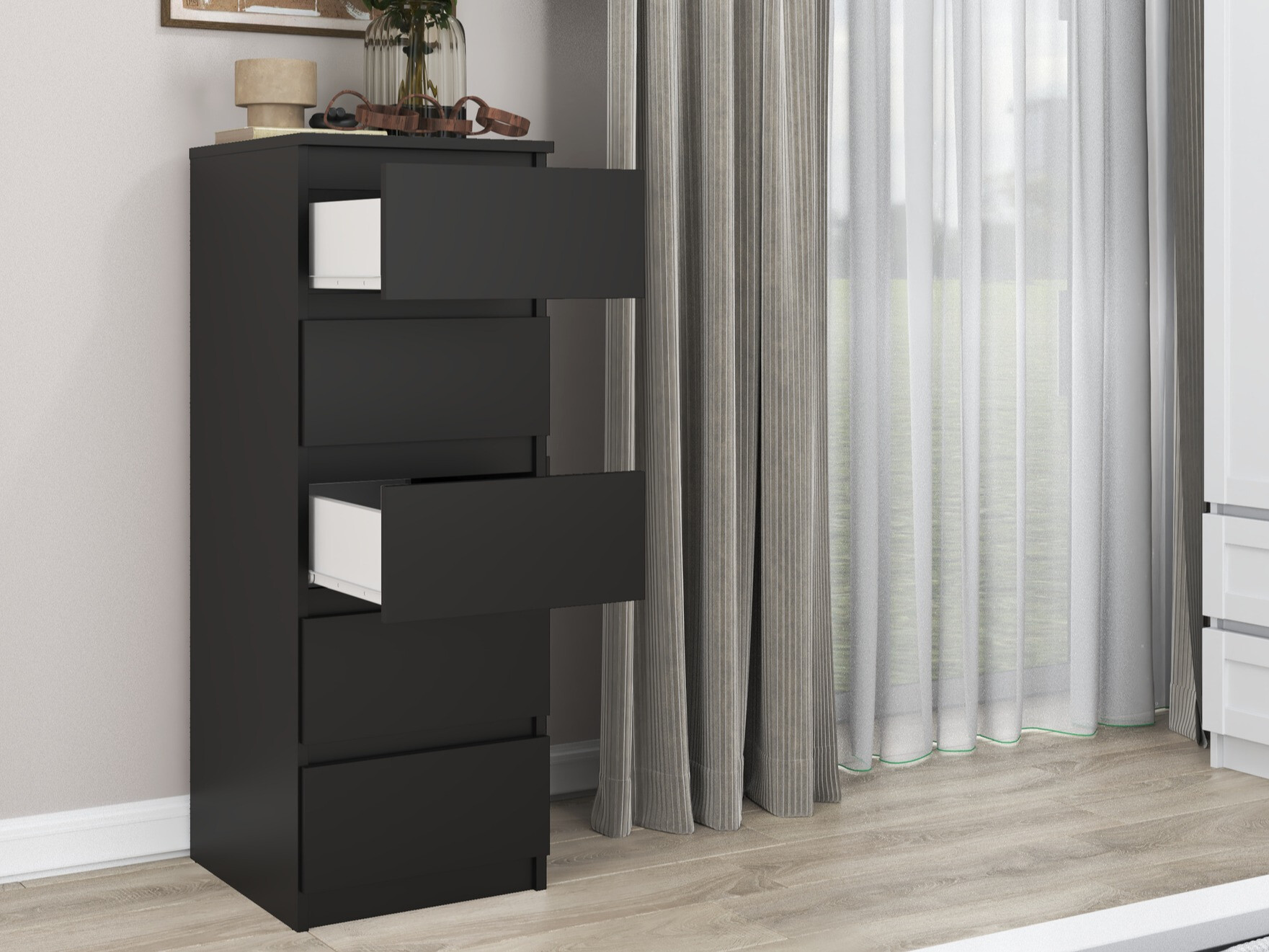 Ladekast Elbvelu 121 (Zwart)