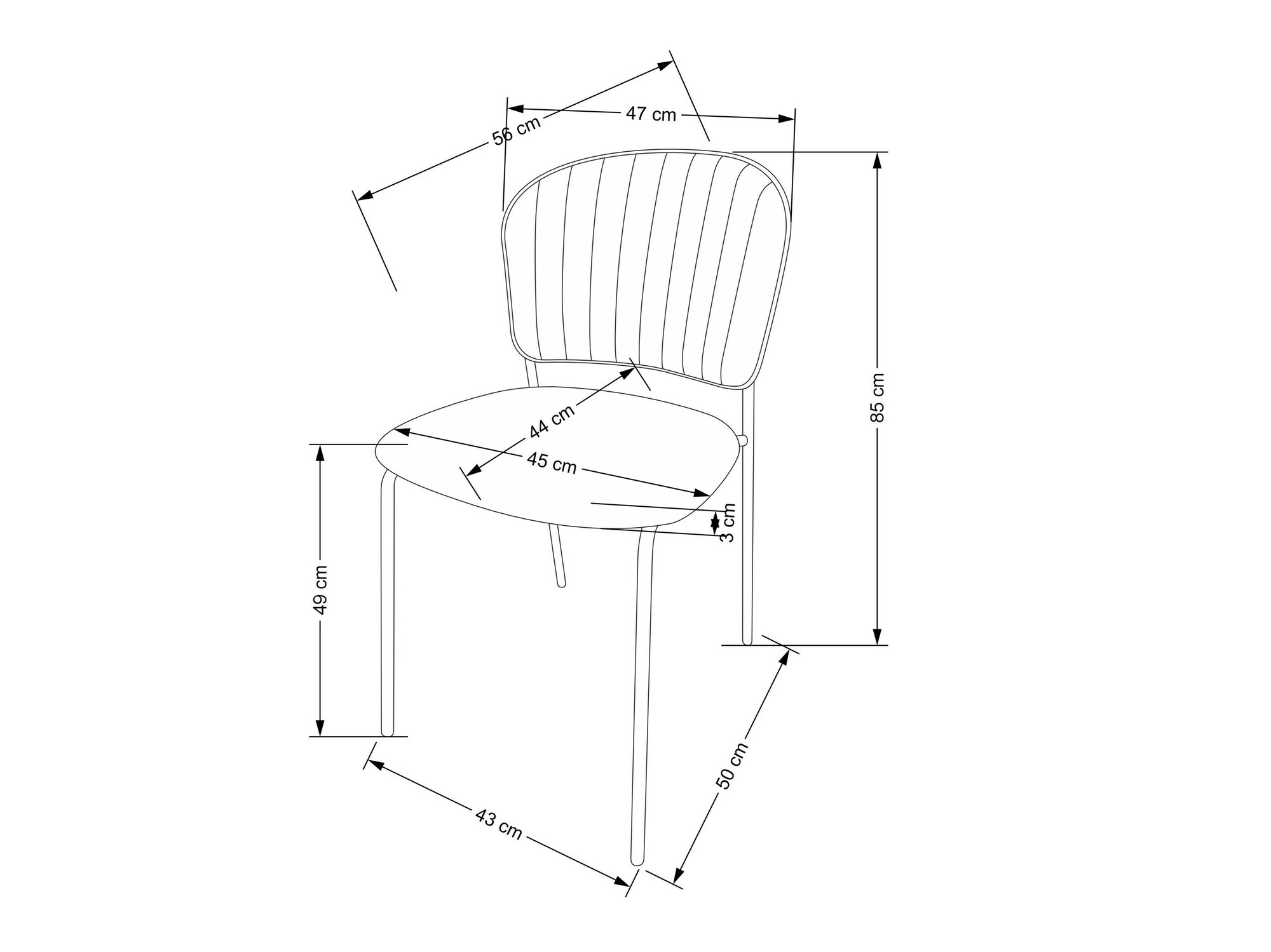 Stoel Houston 1640 (Roze)
