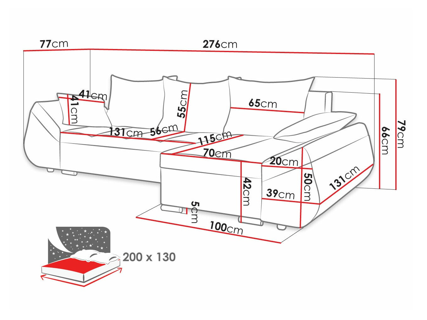 Hoekbank Memphis 111 (Tornado 15 + Tornado 34)