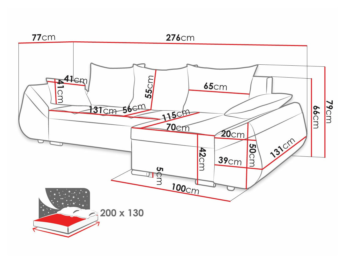 Hoekbank Memphis 111 (Tornado 16 + Tornado 81)