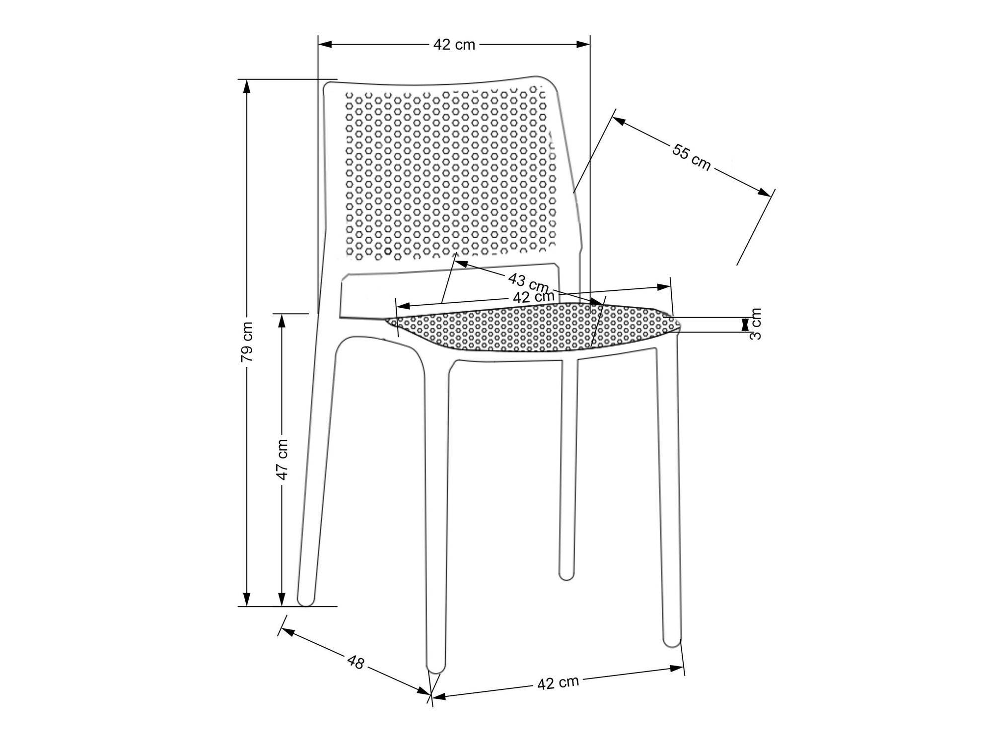 Stoel Houston 1648 (Oranje)