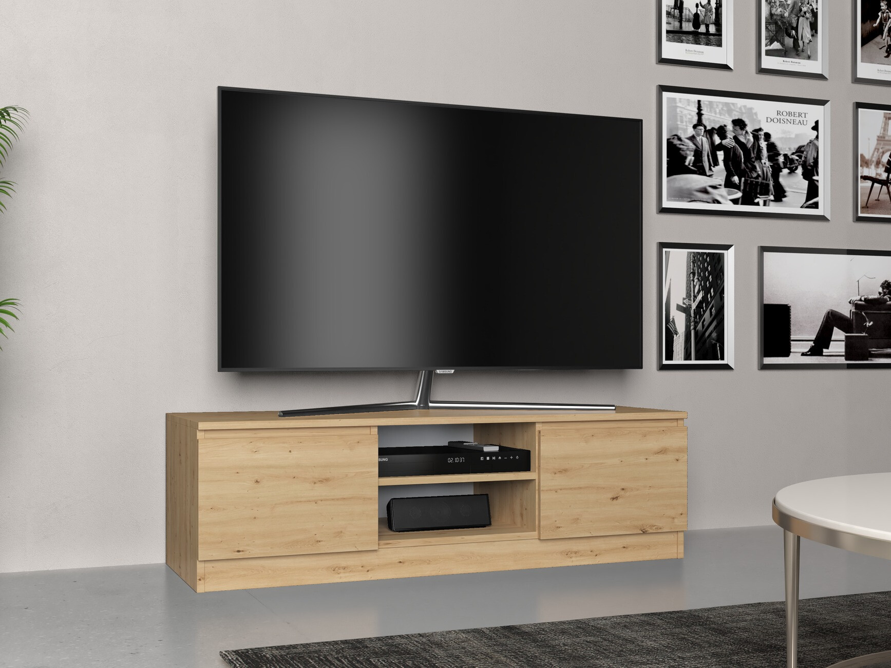TV-meubel Elbvelu 123 (Artisan eiken)