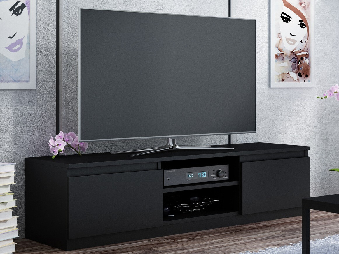 TV-meubel Elbvelu 125 (Zwart)