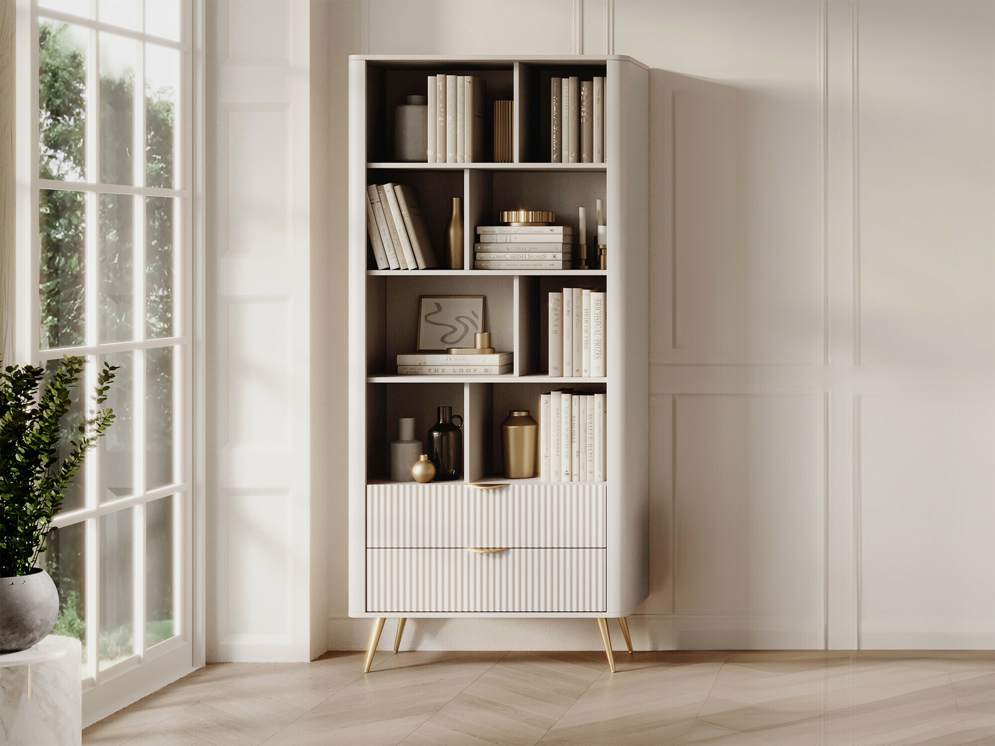 Boekenkast Versoe 103 (Beige)