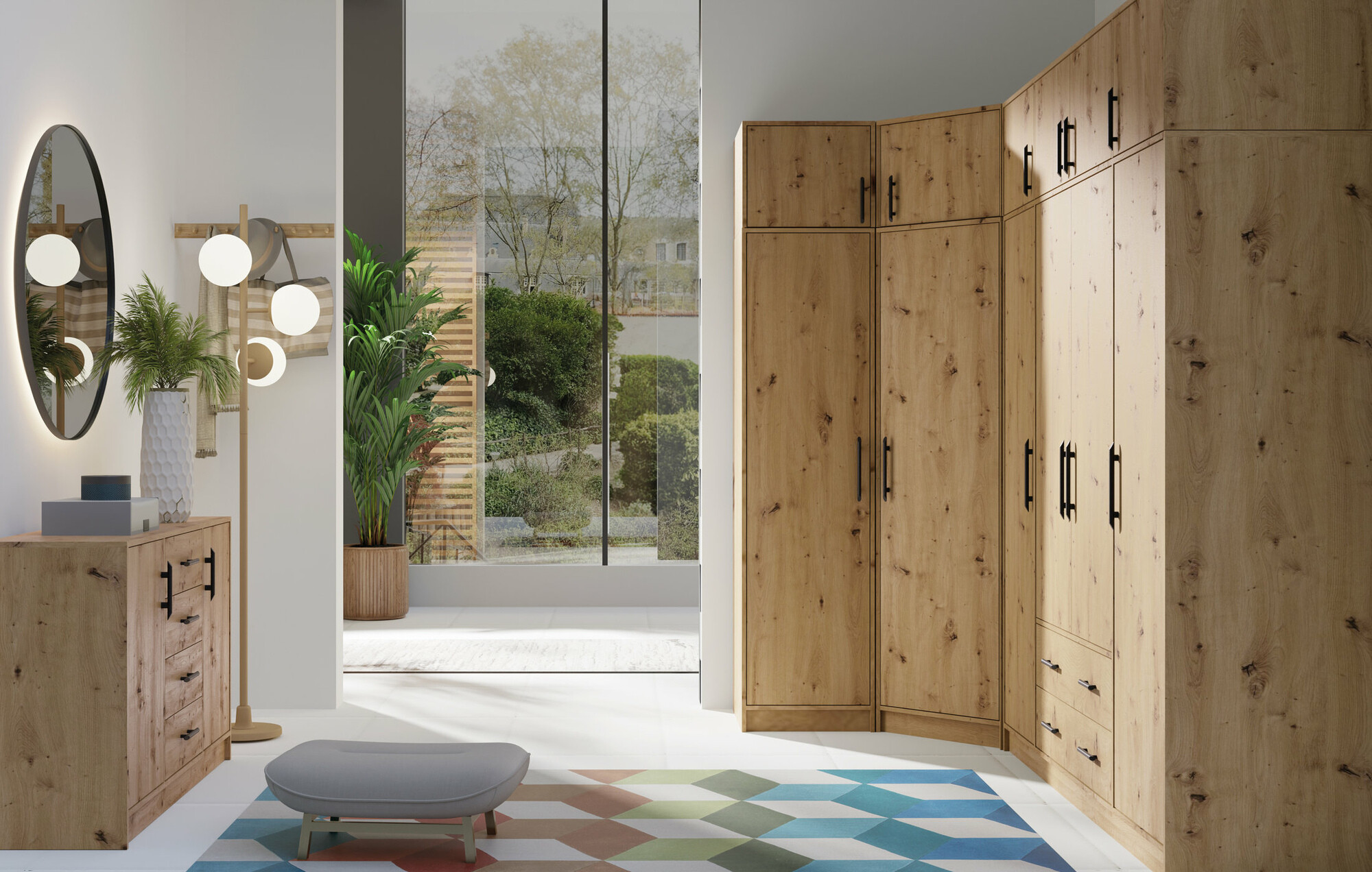 Kledingkast Cavmero 100 (Artisan eiken)