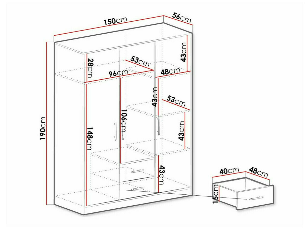 Kledingkast Cavmero 102 (Artisan eiken)
