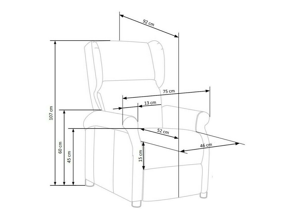 Relaxfauteuil Houston 878 (Bruin)