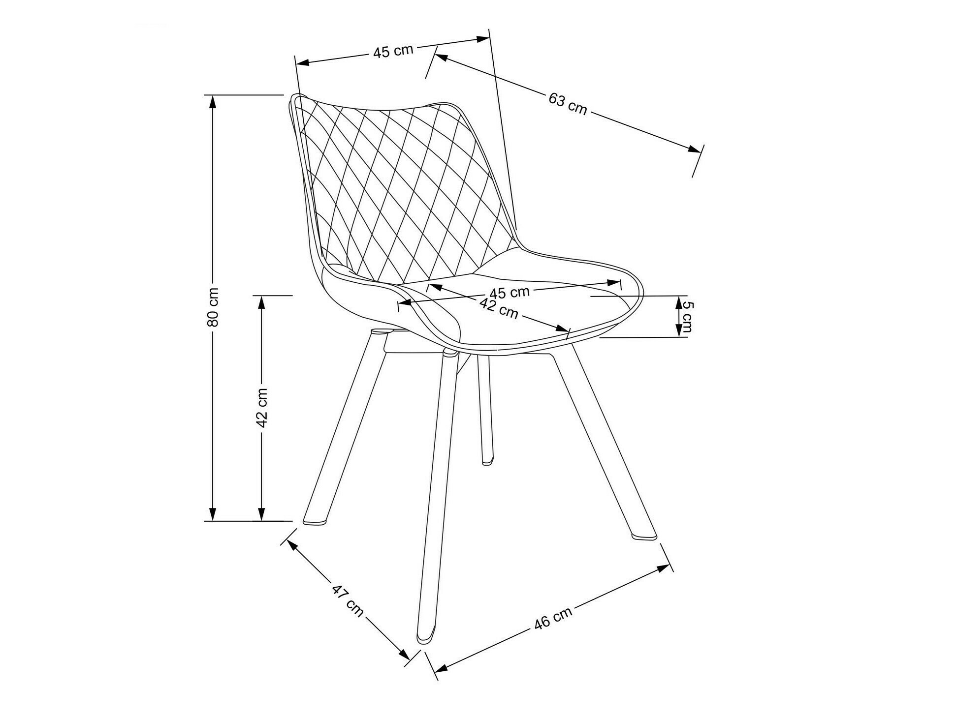 Stoel Houston 1442 (Blauw)