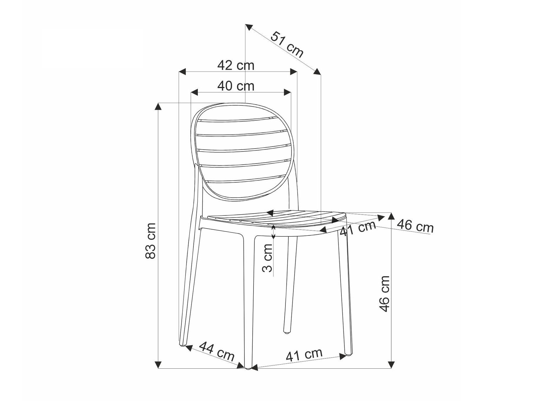 Stoel Houston 1670 (Lichtbruin + Zwart)