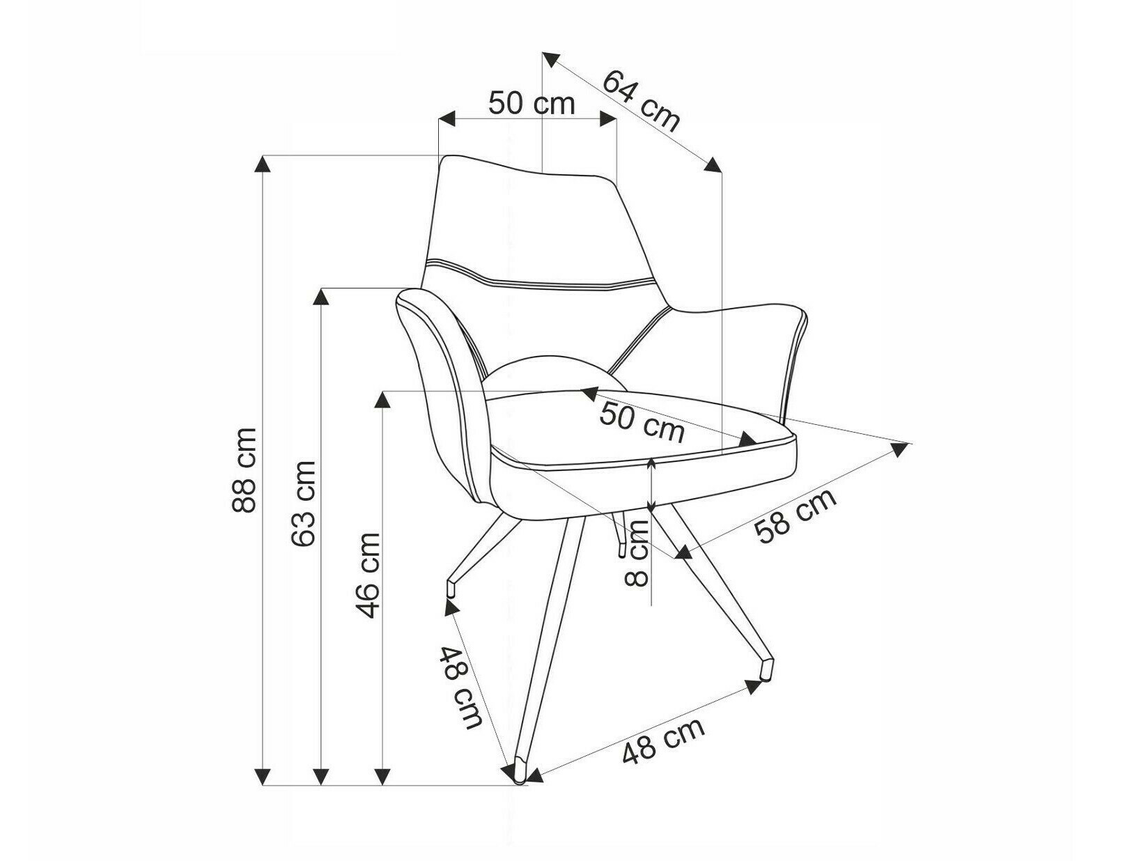 Stoel Houston 1675 (Grijs)