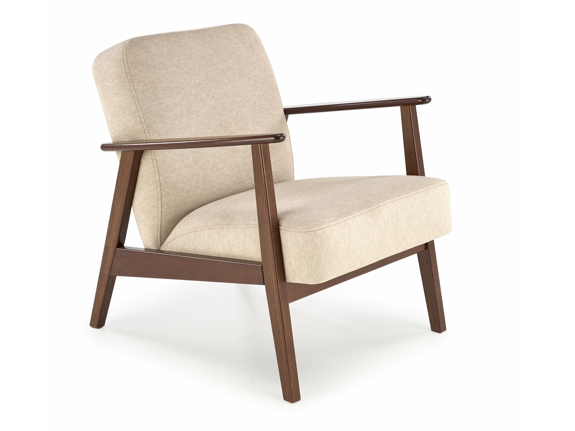 Fauteuil Houston 2116 (Beige + Notenhout)