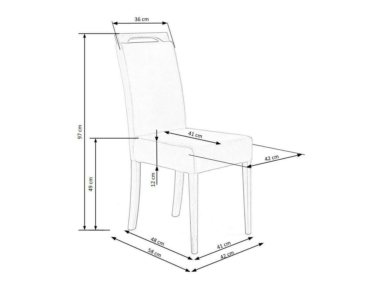 Stoel Houston 1055 (Donkerblauw + Eiken)