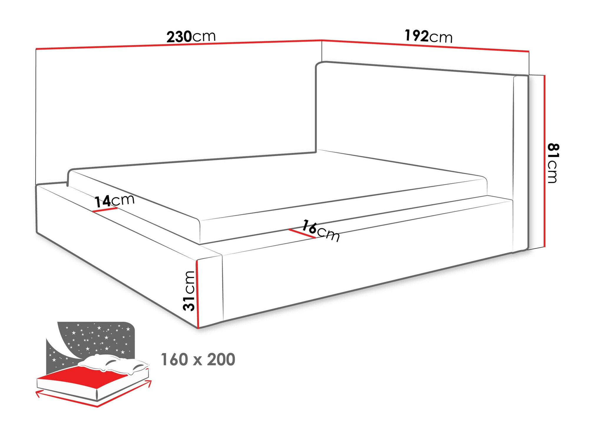 Bed TrendyNest 107 (Top 20)