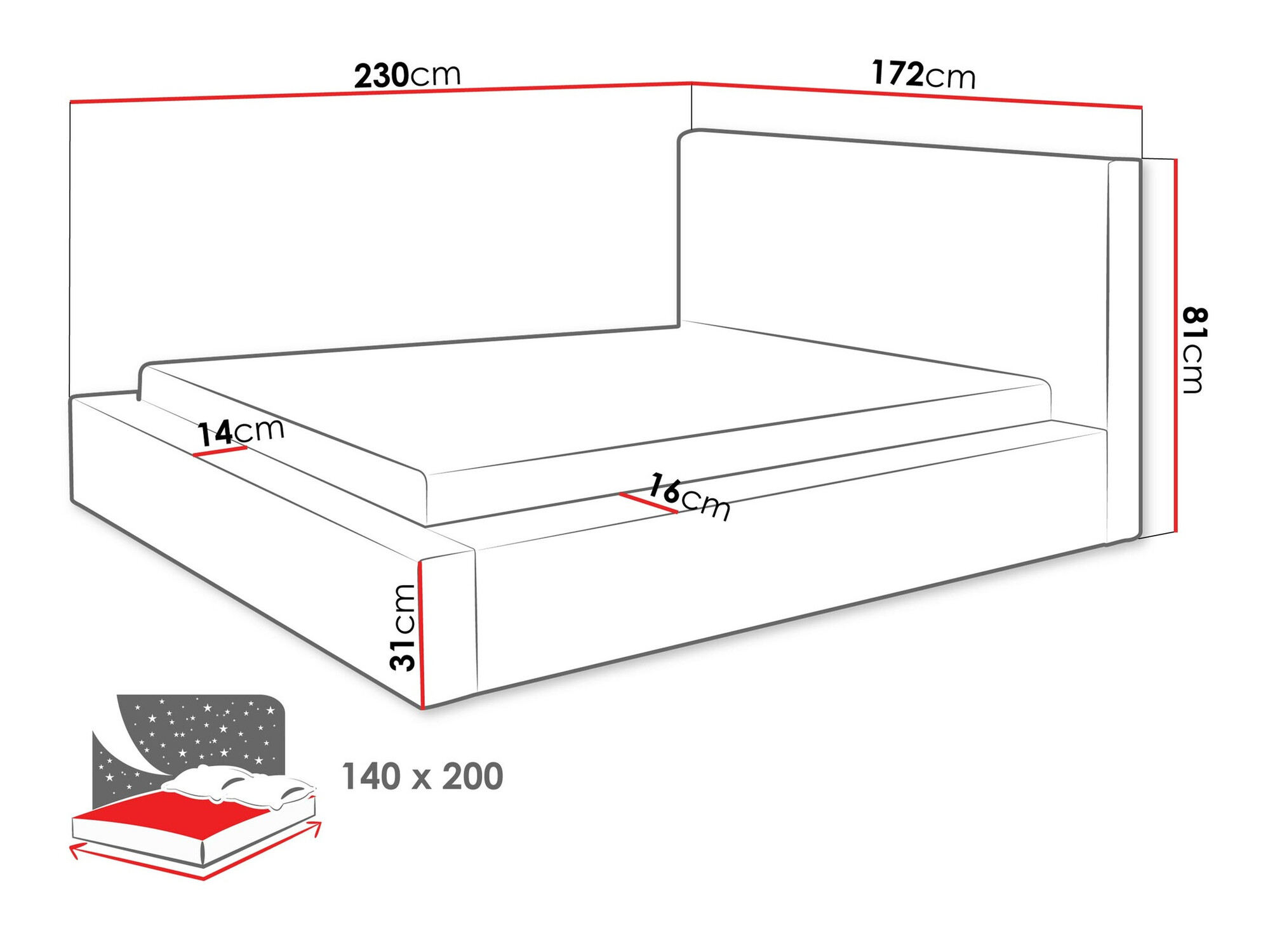 Bed TrendyNest Cervara (Top 100)