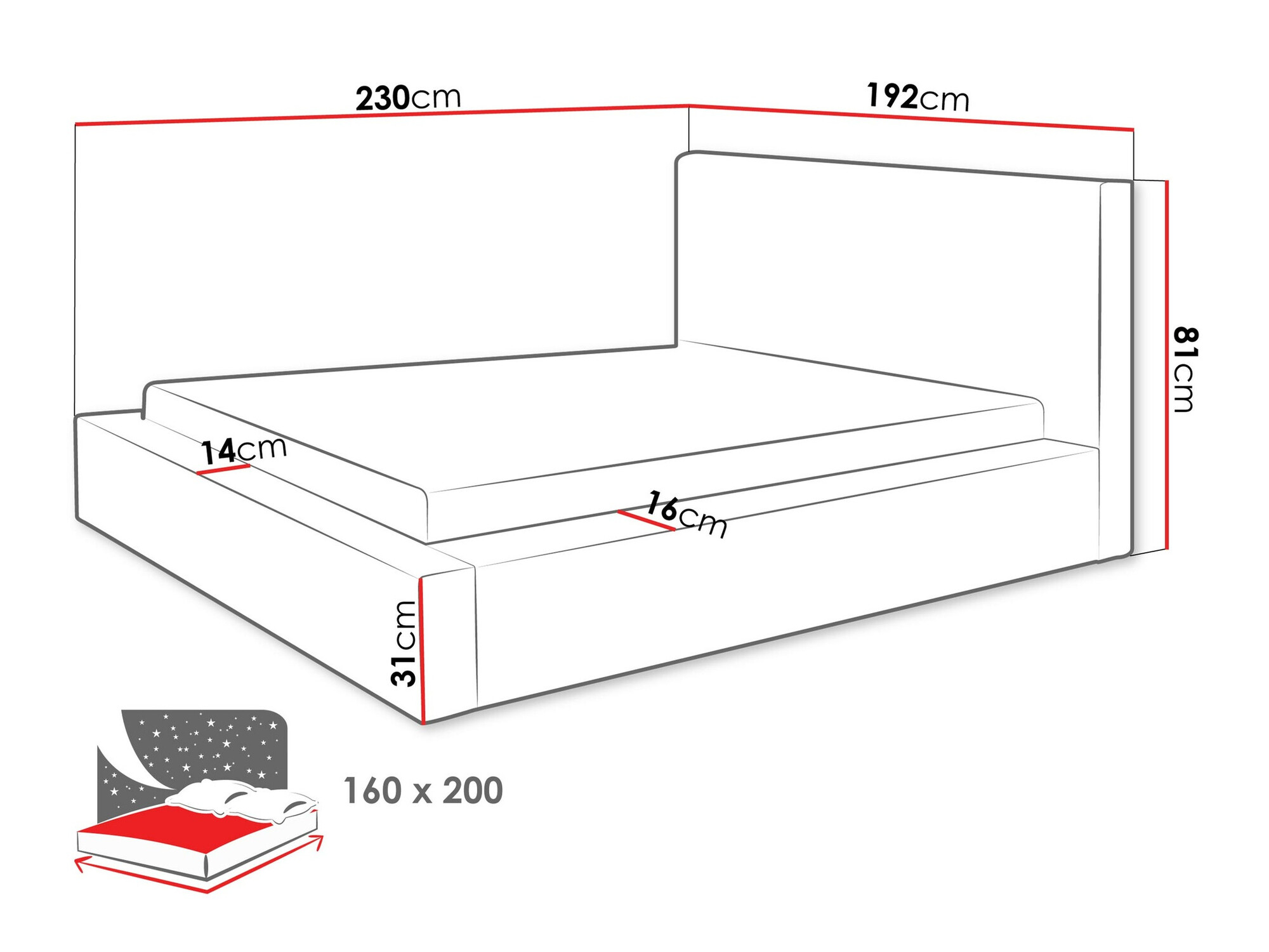 Bed TrendyNest Cervara (Top 100)