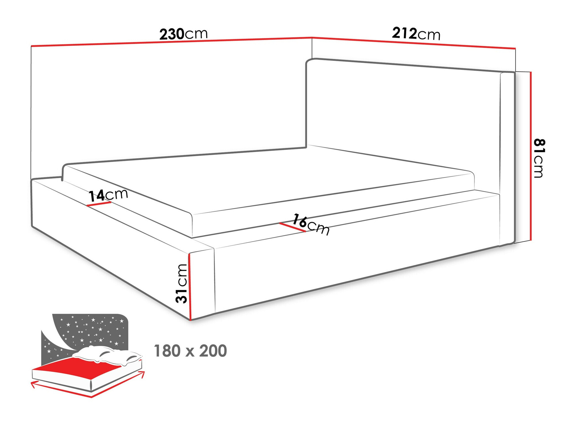 Bed TrendyNest Cervara (Top 48)