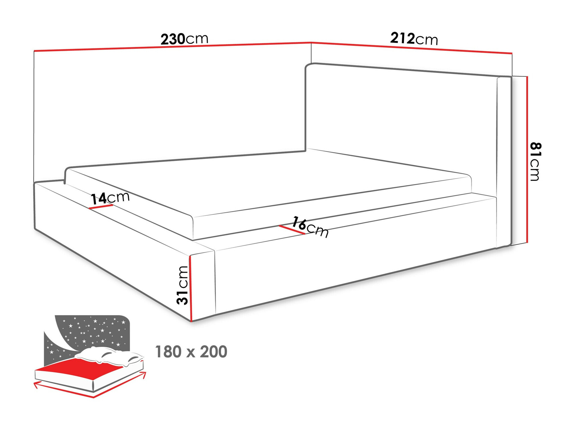 Bed TrendyNest Cervara (Top 88)