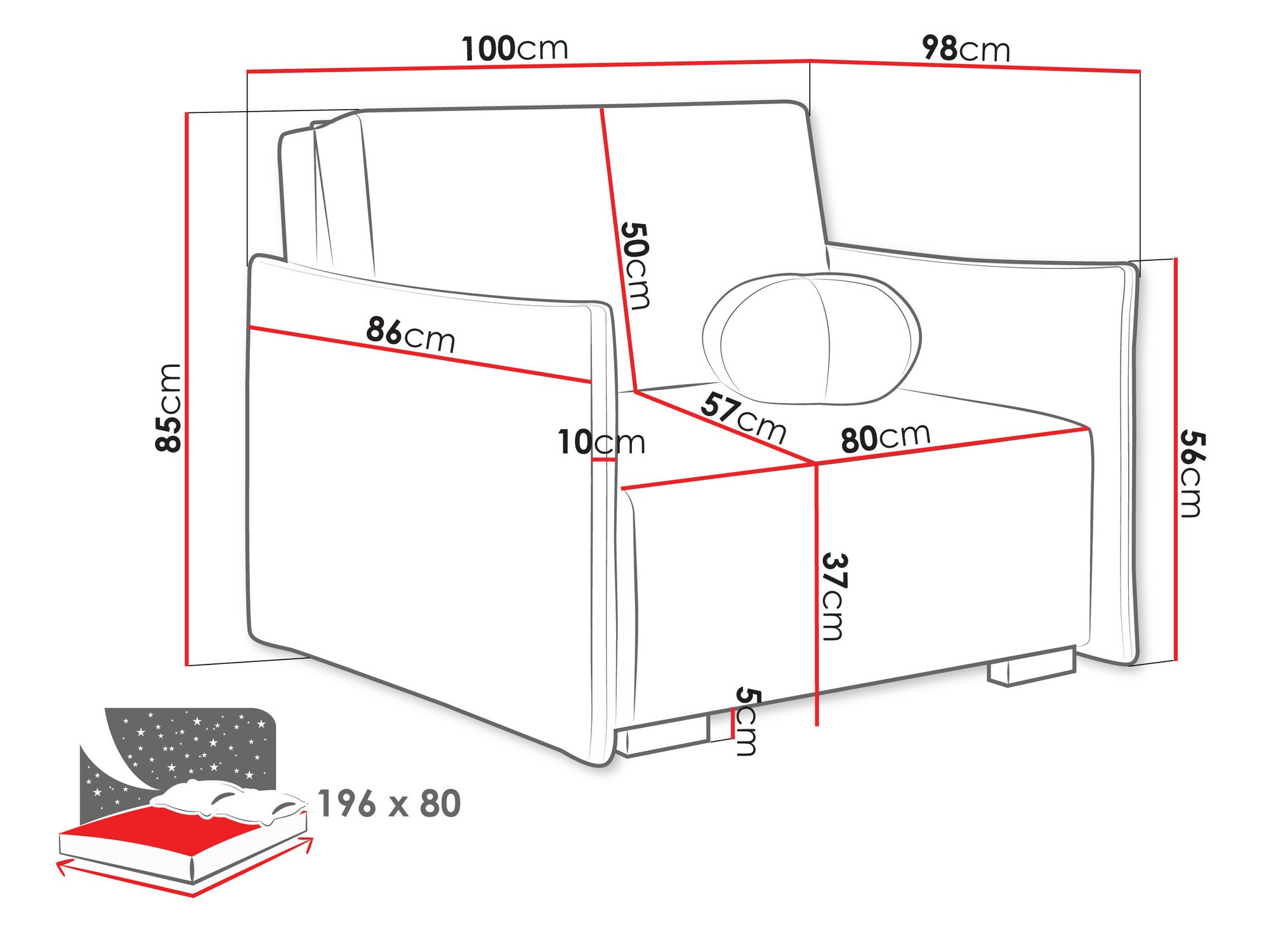 Fauteuil Columbus 222 (Stark 378)