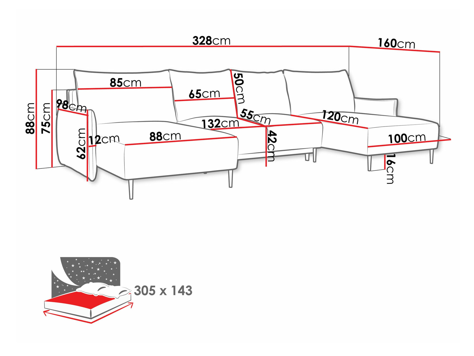 Hoekbank Columbus 223 (Velo 635)