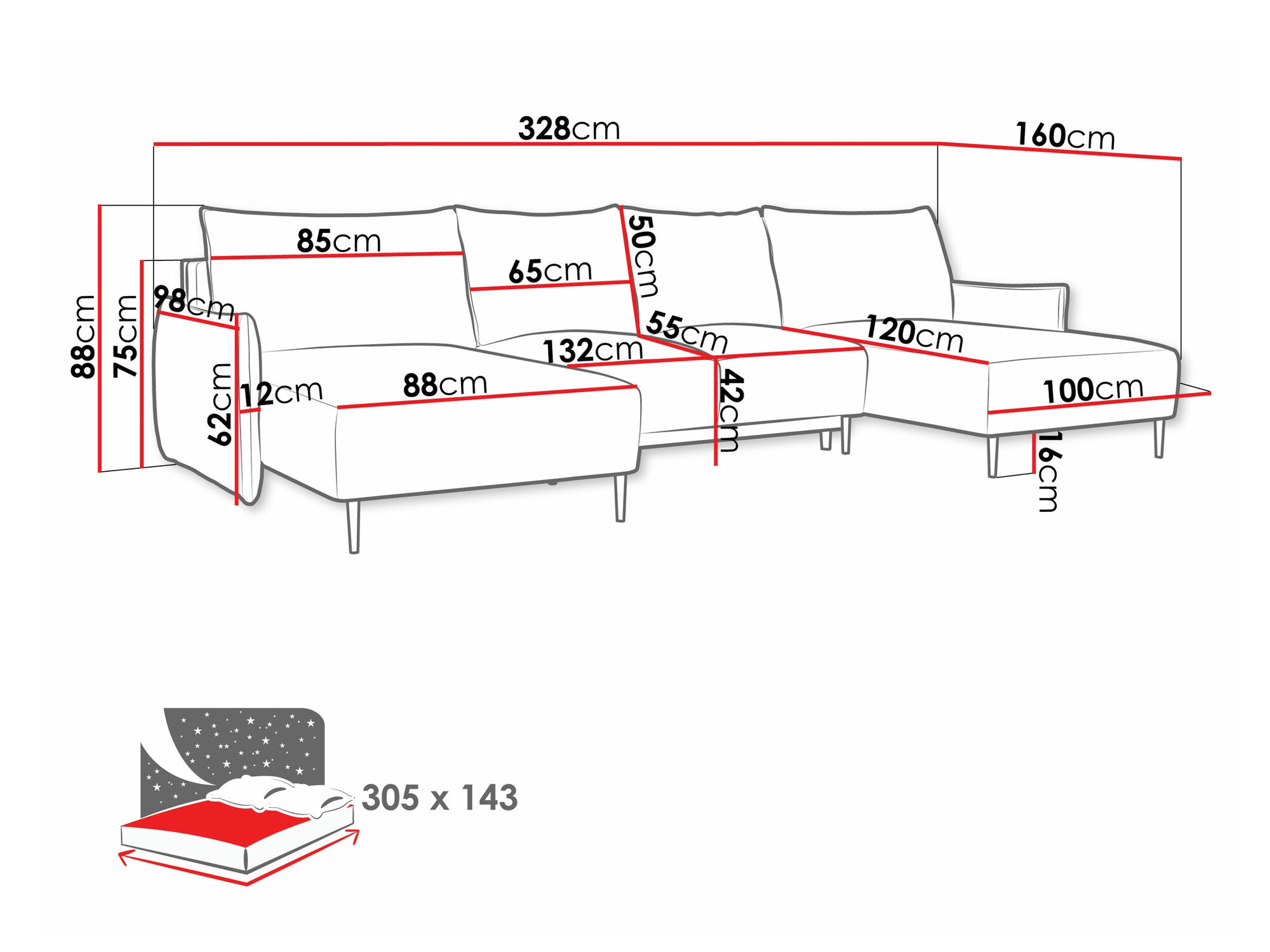 Hoekbank Columbus 223 (Velo 636)