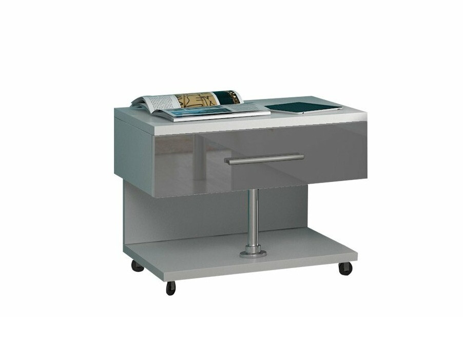 Nachtkastje Campus (Wit + Grijs met glans)