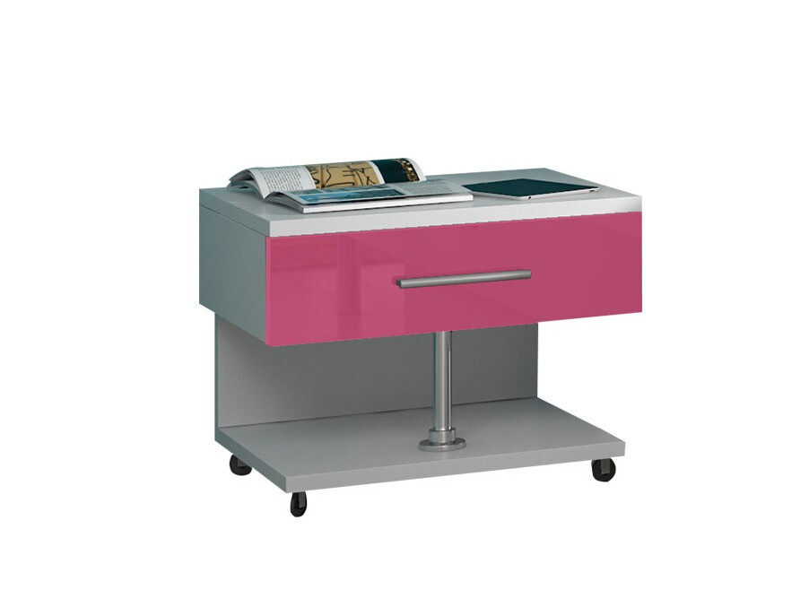 Nachtkastje Salmere 103 (Wit + Glanzend roze)