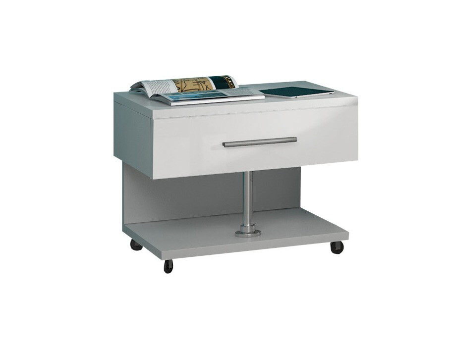 Nachtkastje Salmere 103 (Wit + Glanzend wit)