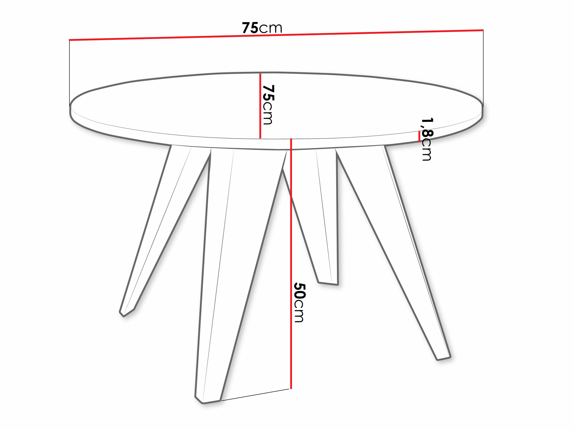 Salontafel Oswego 116 (Zwart)