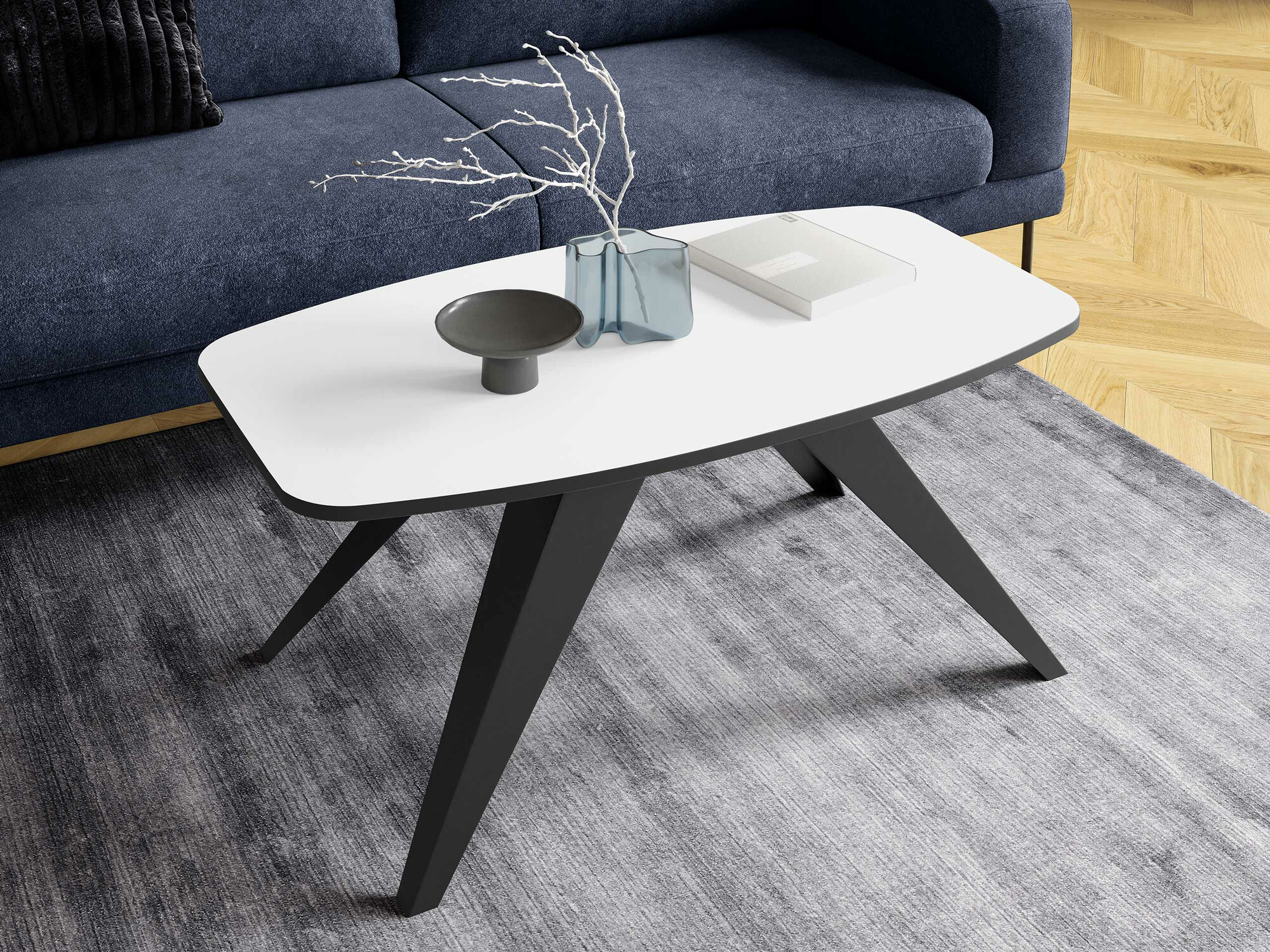 Salontafel Oswego 117 (Zwart + Wit)