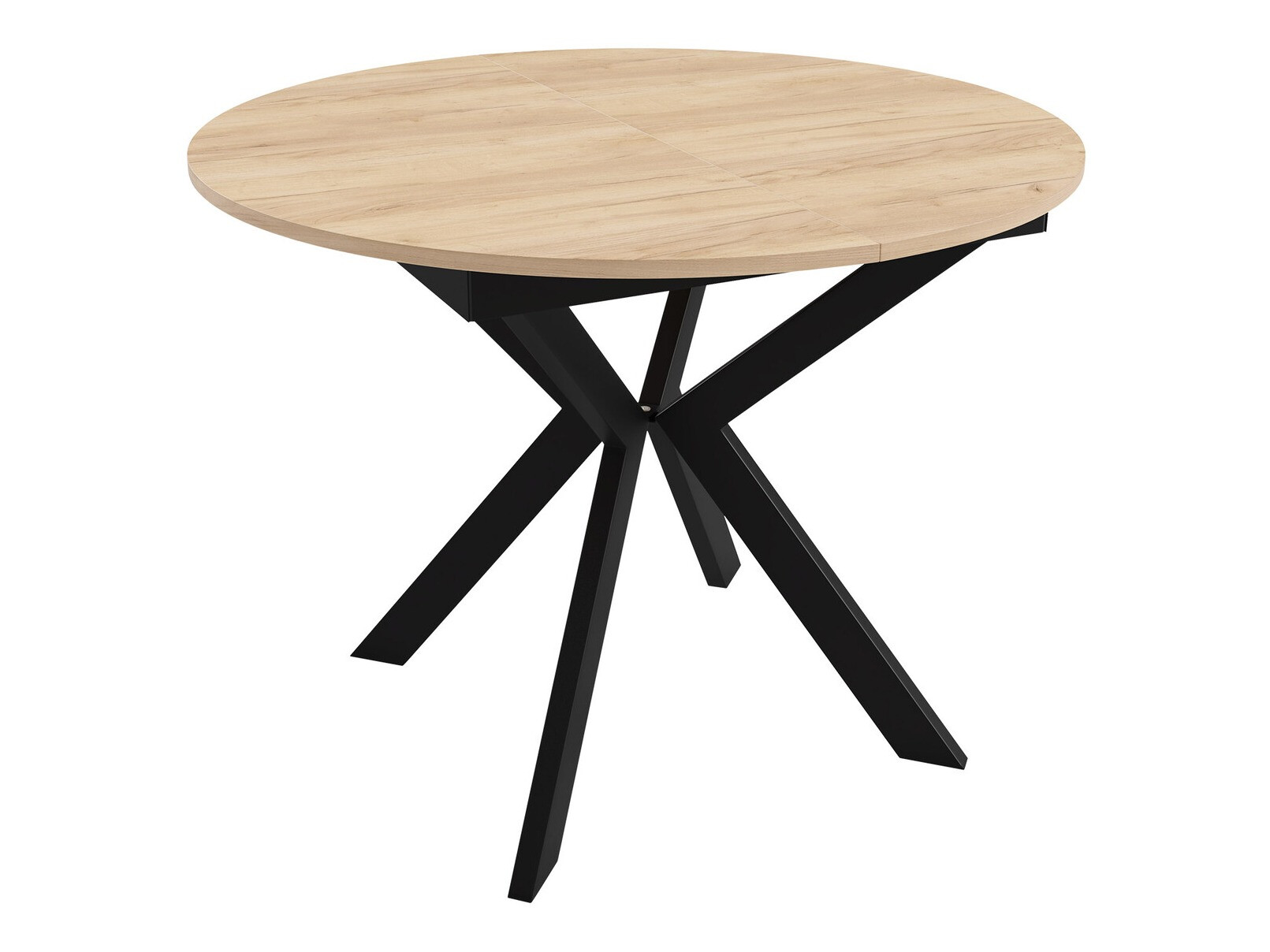 Tafel Oswego 112 (Zwart + Ambachtelijke gouden eik)