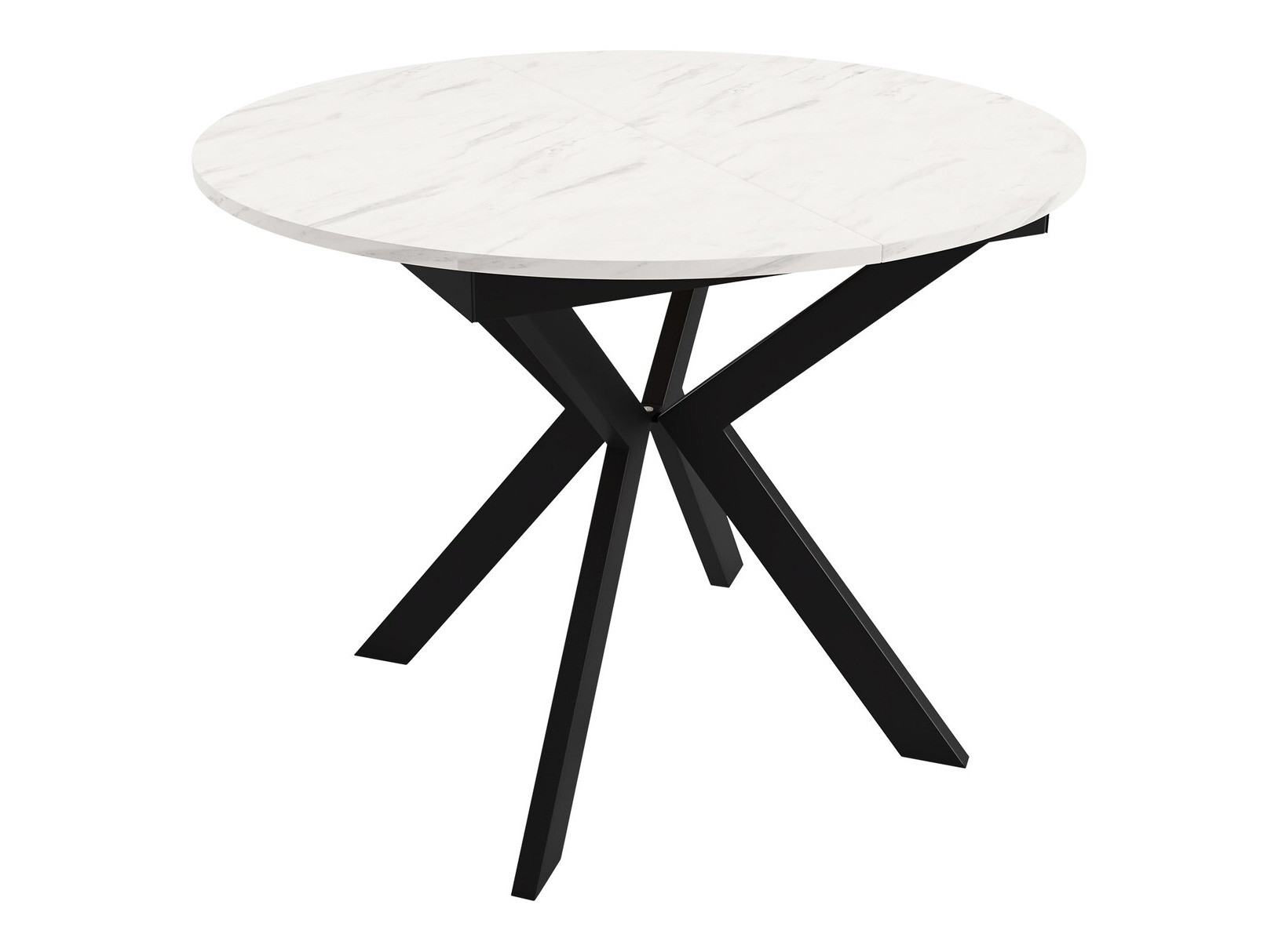 Tafel Oswego 112 (Zwart + Wit marmer)